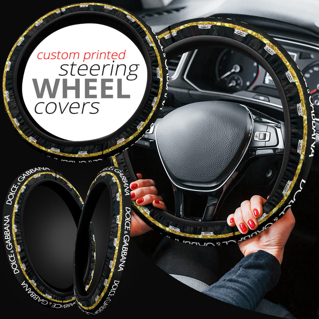Dolce & Gabbana Symbol Steering Wheel Cover Fashion Car Accessories Custom For Fans AA22122901