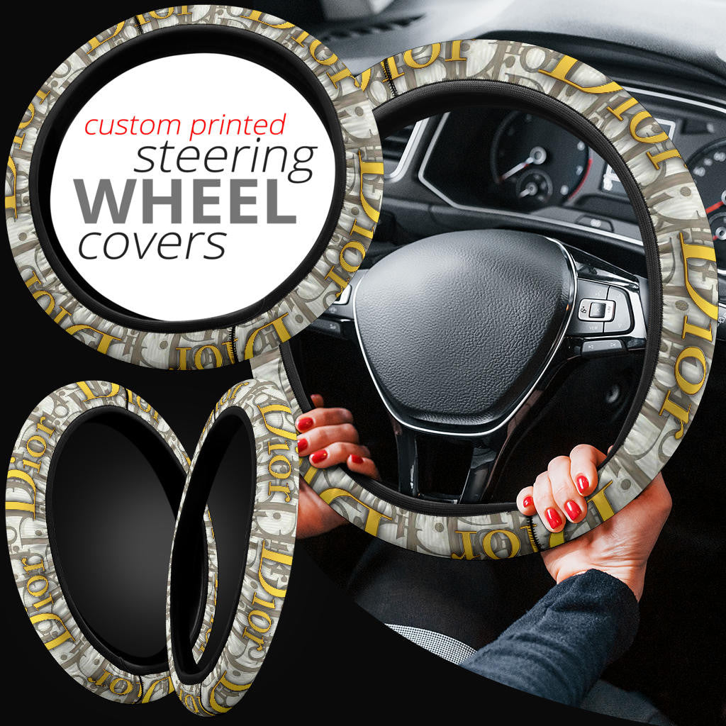 Dior Symbol Steering Wheel Cover Fashion Car Accessories Custom For Fans AA22122601