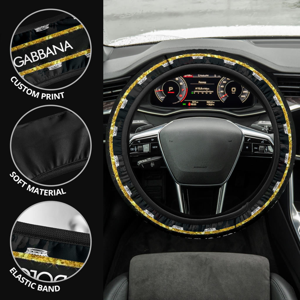 Dolce & Gabbana Symbol Steering Wheel Cover Fashion Car Accessories Custom For Fans AA22122901