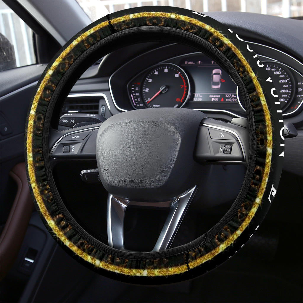 Louis Vuitton LV Symbol Steering Wheel Cover Fashion Car Accessories