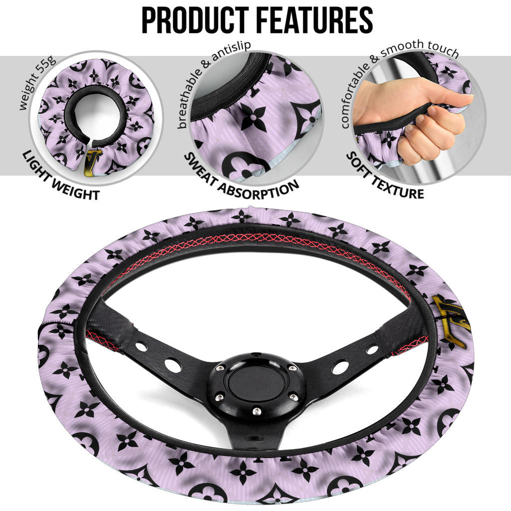 Louis Vuitton LV Symbol Steering Wheel Cover Fashion Car Accessories