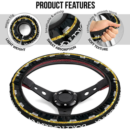 Dolce & Gabbana Symbol Steering Wheel Cover Fashion Car Accessories Custom For Fans AA22122901
