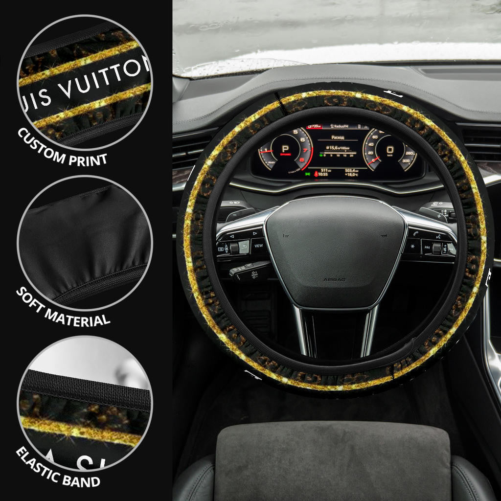 Louis Vuitton LV Symbol Steering Wheel Cover Fashion Car Accessories