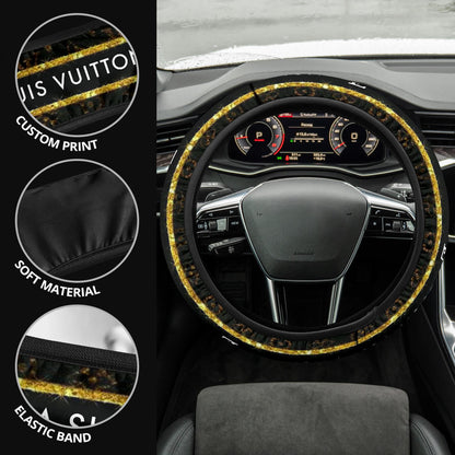 Louis Vuitton LV Symbol Steering Wheel Cover Fashion Car Accessories