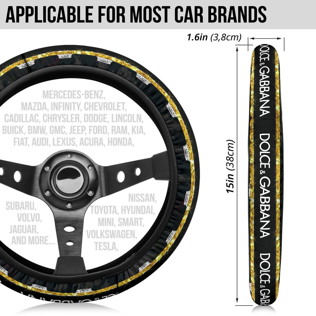 Dolce & Gabbana Symbol Steering Wheel Cover Fashion Car Accessories Custom For Fans AA22122901