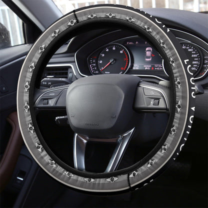 Louis Vuitton LV Symbol Steering Wheel Cover Fashion Car Accessories