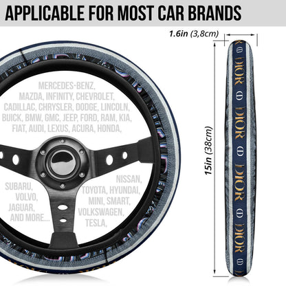 Dior Symbol Steering Wheel Cover Fashion Car Accessories Custom For Fans AA22122602