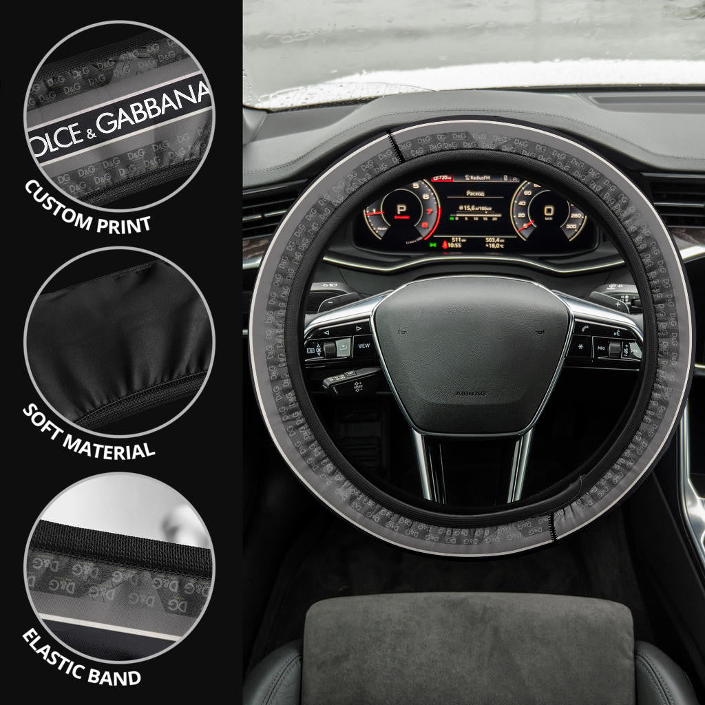 Dolce & Gabbana Symbol Steering Wheel Cover Fashion Car Accessories Custom For Fans AA22122902