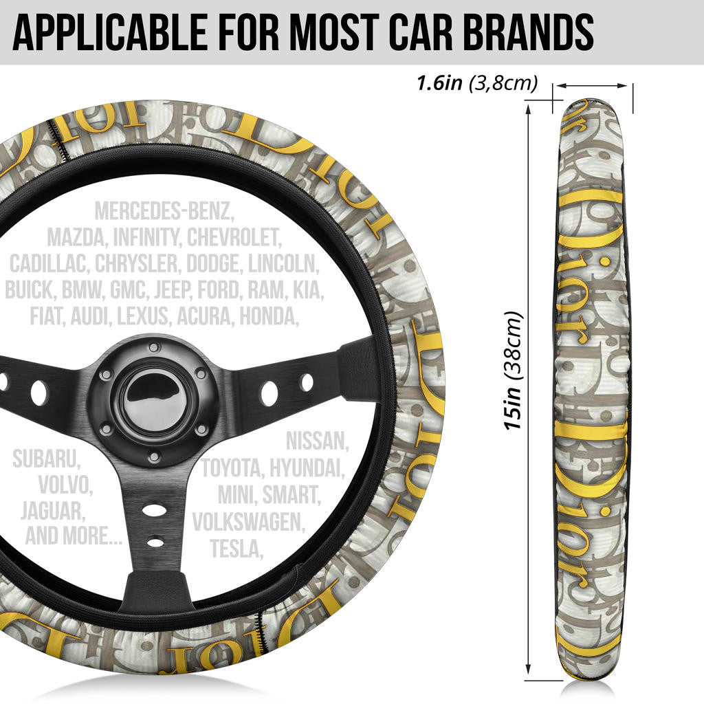 Dior Symbol Steering Wheel Cover Fashion Car Accessories Custom For Fans AA22122601