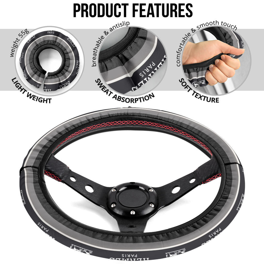 Hermes Symbol Steering Wheel Cover Fashion Car Accessories Custom For Fans AA22122902
