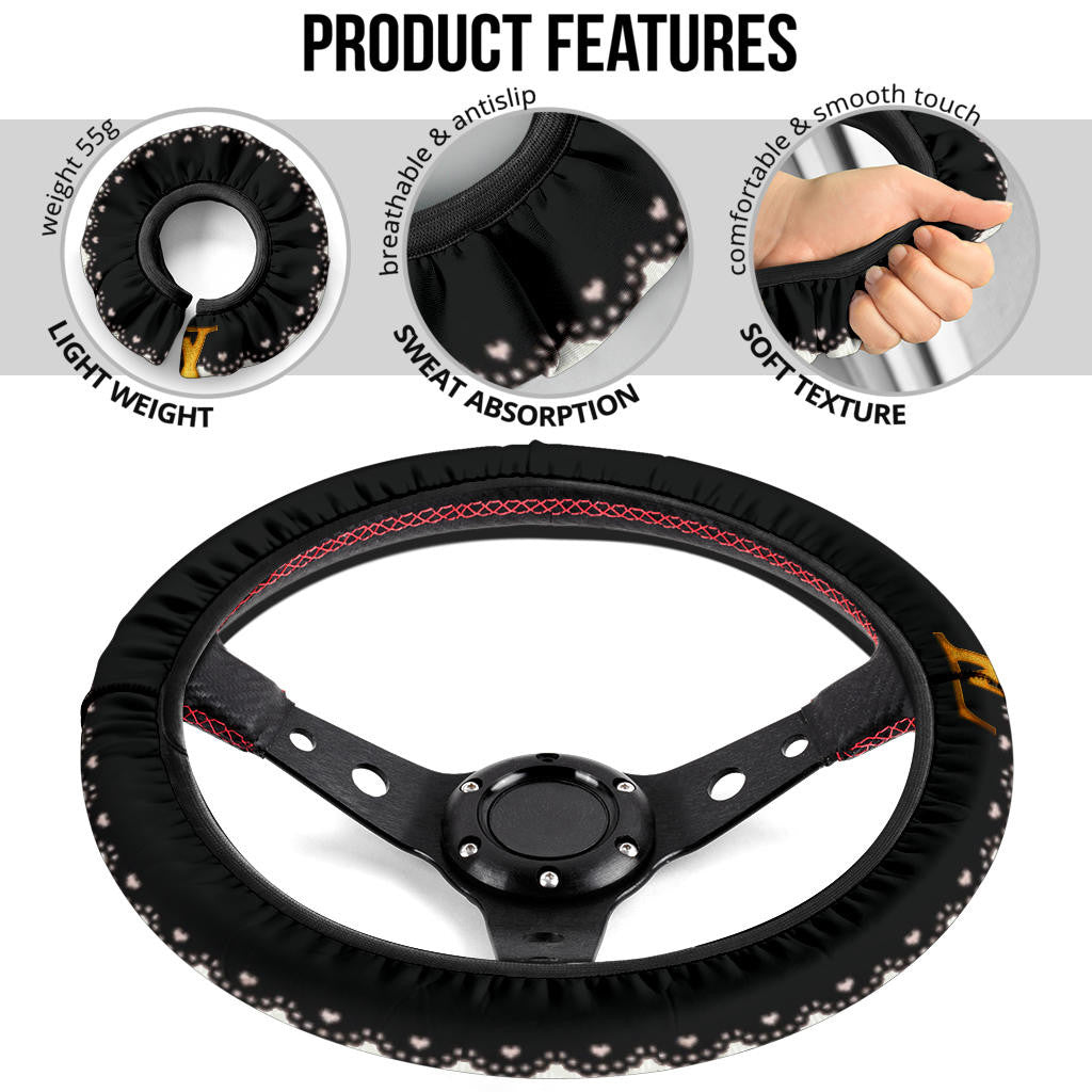 Louis Vuitton LV Symbol Steering Wheel Cover Fashion Car Accessories Custom For Fans AA22122703