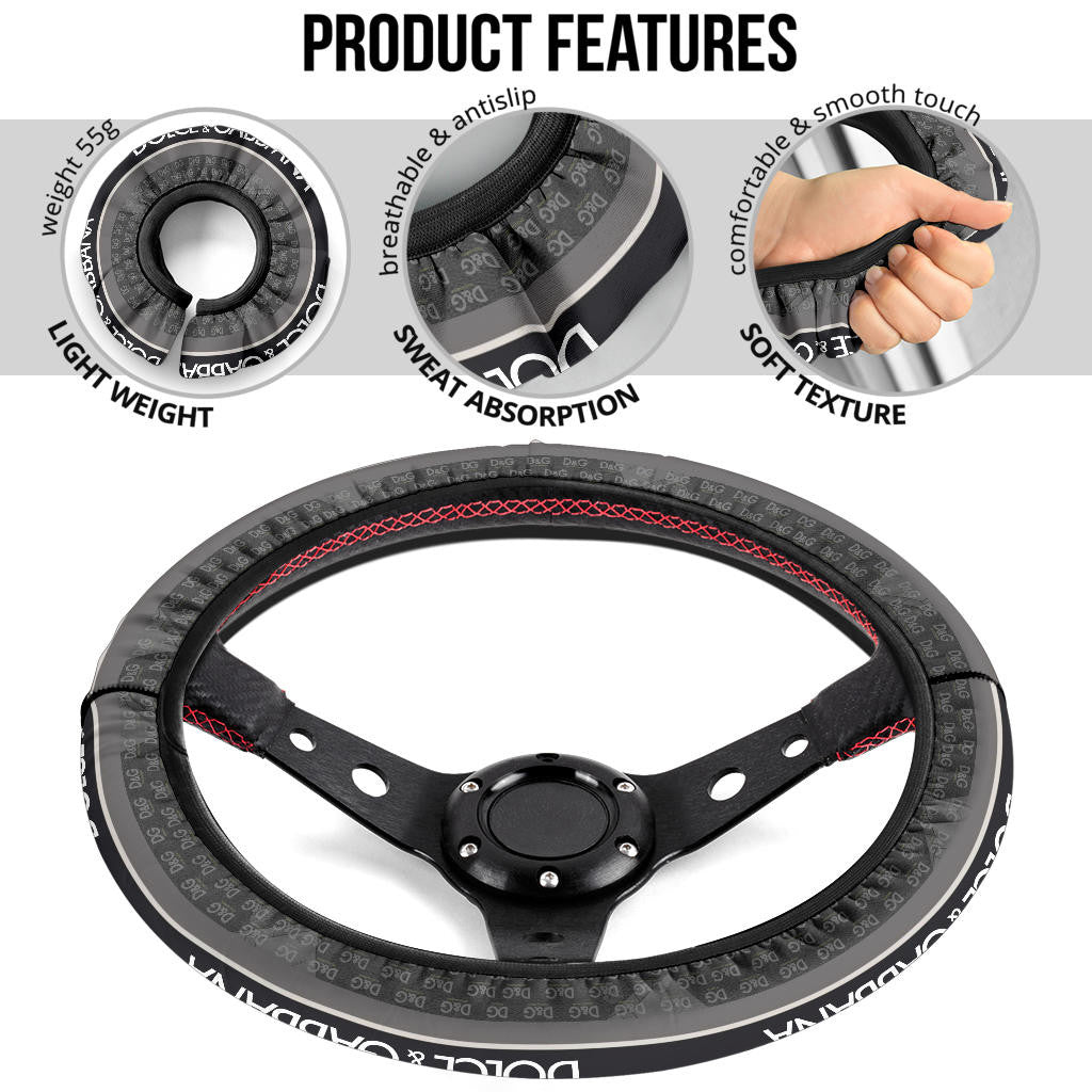 Dolce & Gabbana Symbol Steering Wheel Cover Fashion Car Accessories Custom For Fans AA22122902