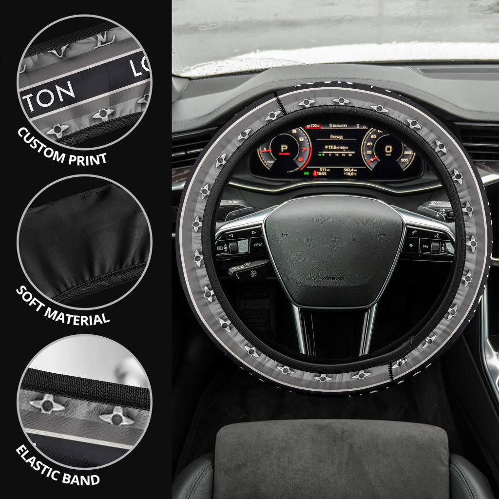 Louis Vuitton LV Symbol Steering Wheel Cover Fashion Car Accessories
