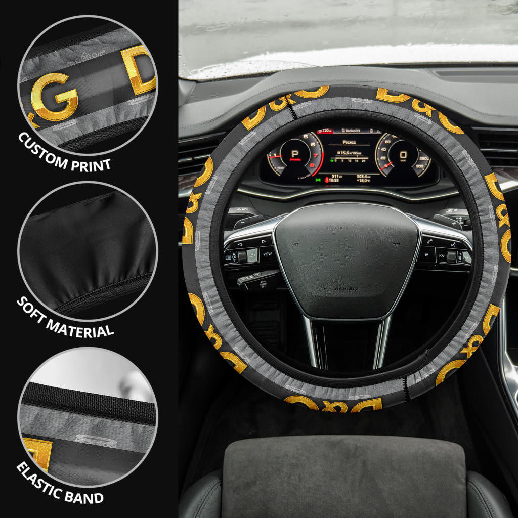 Dolce & Gabbana Symbol Steering Wheel Cover Fashion Car Accessories Custom For Fans AA22122903