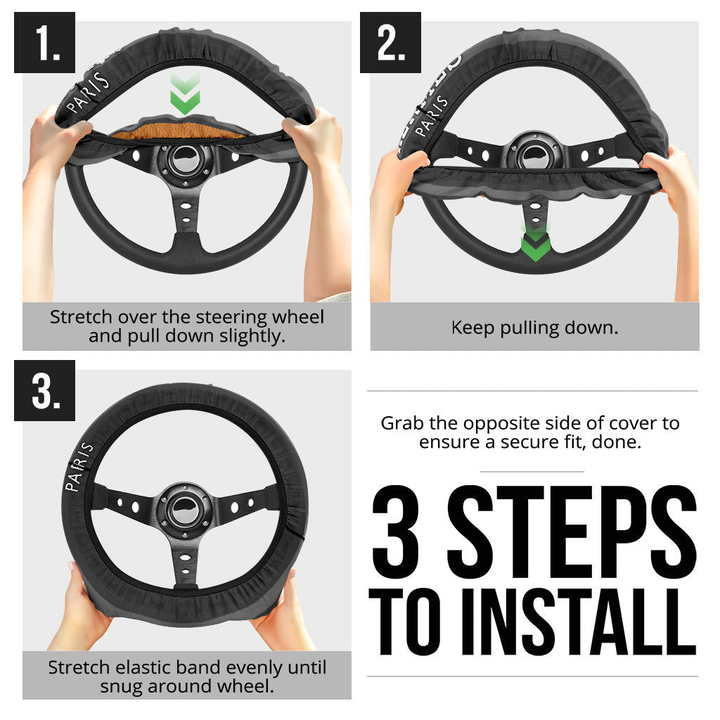 Hermes Symbol Steering Wheel Cover Fashion Car Accessories Custom For Fans AA22122903