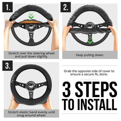 Hermes Symbol Steering Wheel Cover Fashion Car Accessories Custom For Fans AA22122903