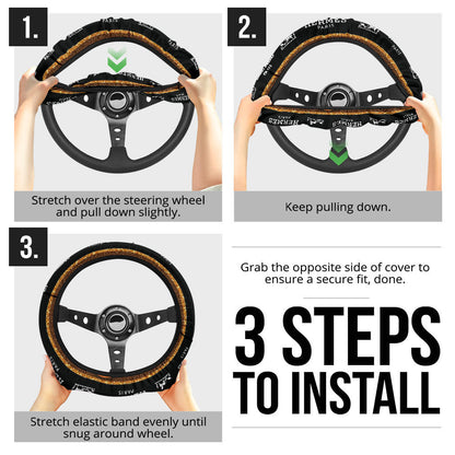 Hermes Symbol Steering Wheel Cover Fashion Car Accessories Custom For Fans AA22122901