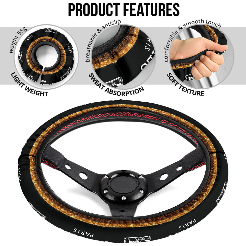 Hermes Symbol Steering Wheel Cover Fashion Car Accessories Custom For Fans AA22122901