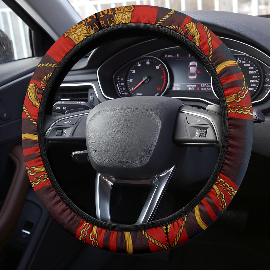 Hermes Symbol Steering Wheel Cover Fashion Car Accessories Custom For Fans AA22122904