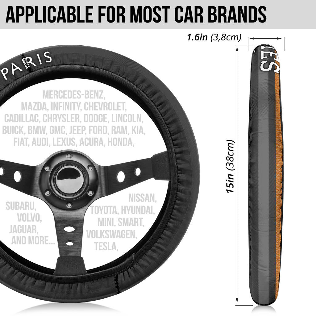 Hermes Symbol Steering Wheel Cover Fashion Car Accessories Custom For Fans AA22122903
