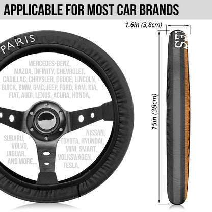 Hermes Symbol Steering Wheel Cover Fashion Car Accessories Custom For Fans AA22122903