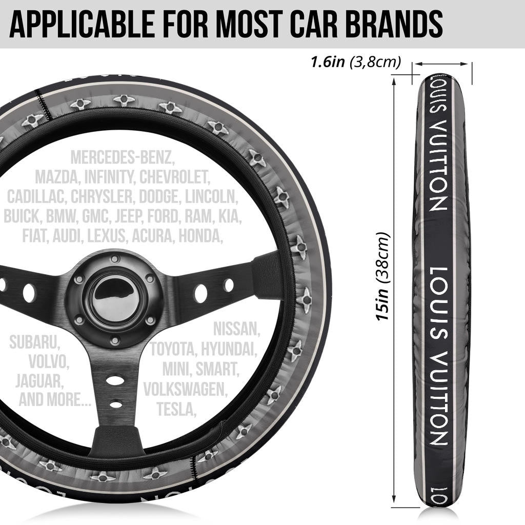 Louis Vuitton LV Symbol Steering Wheel Cover Fashion Car Accessories