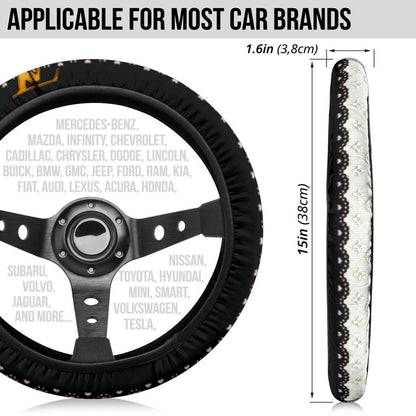 Louis Vuitton LV Symbol Steering Wheel Cover Fashion Car Accessories Custom For Fans AA22122703