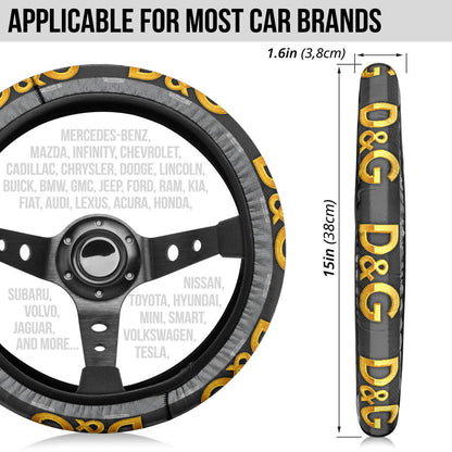 Dolce & Gabbana Symbol Steering Wheel Cover Fashion Car Accessories Custom For Fans AA22122903