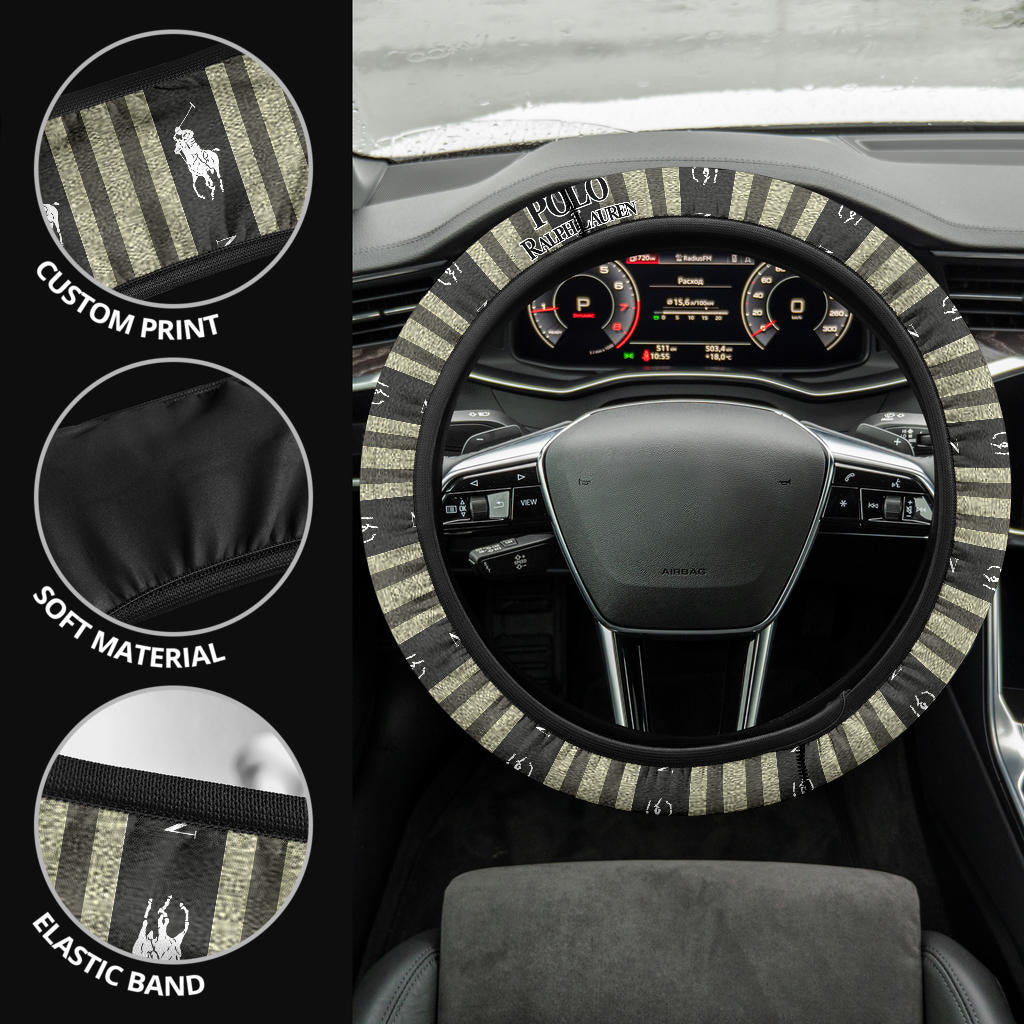 Polo Ralph Lauren Steering Wheel Cover Fashion Car Accessories Custom For Fans AA23010403