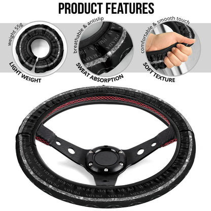 Prada Symbol Steering Wheel Cover Fashion Car Accessories Custom For Fans AA23010501