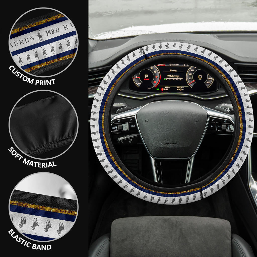 Polo Ralph Lauren Steering Wheel Cover Fashion Car Accessories Custom For Fans AA23010404