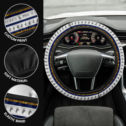 Polo Ralph Lauren Steering Wheel Cover Fashion Car Accessories Custom For Fans AA23010404