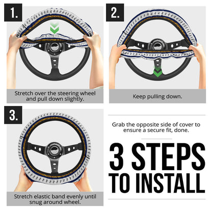 Polo Ralph Lauren Steering Wheel Cover Fashion Car Accessories Custom For Fans AA23010404