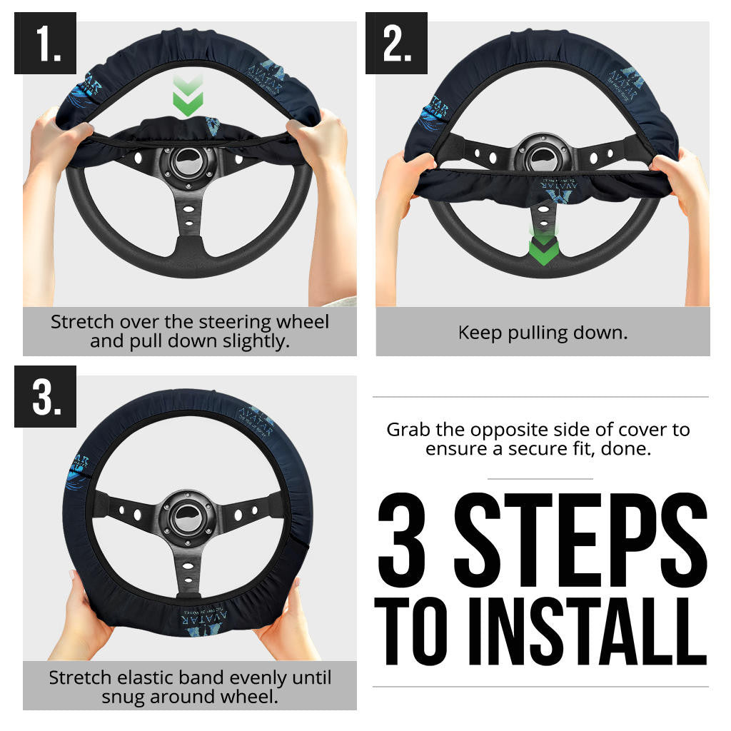 Avatar The Way Of Water Steering Wheel Cover Movie Car Accessories Custom For Fans AA23010303