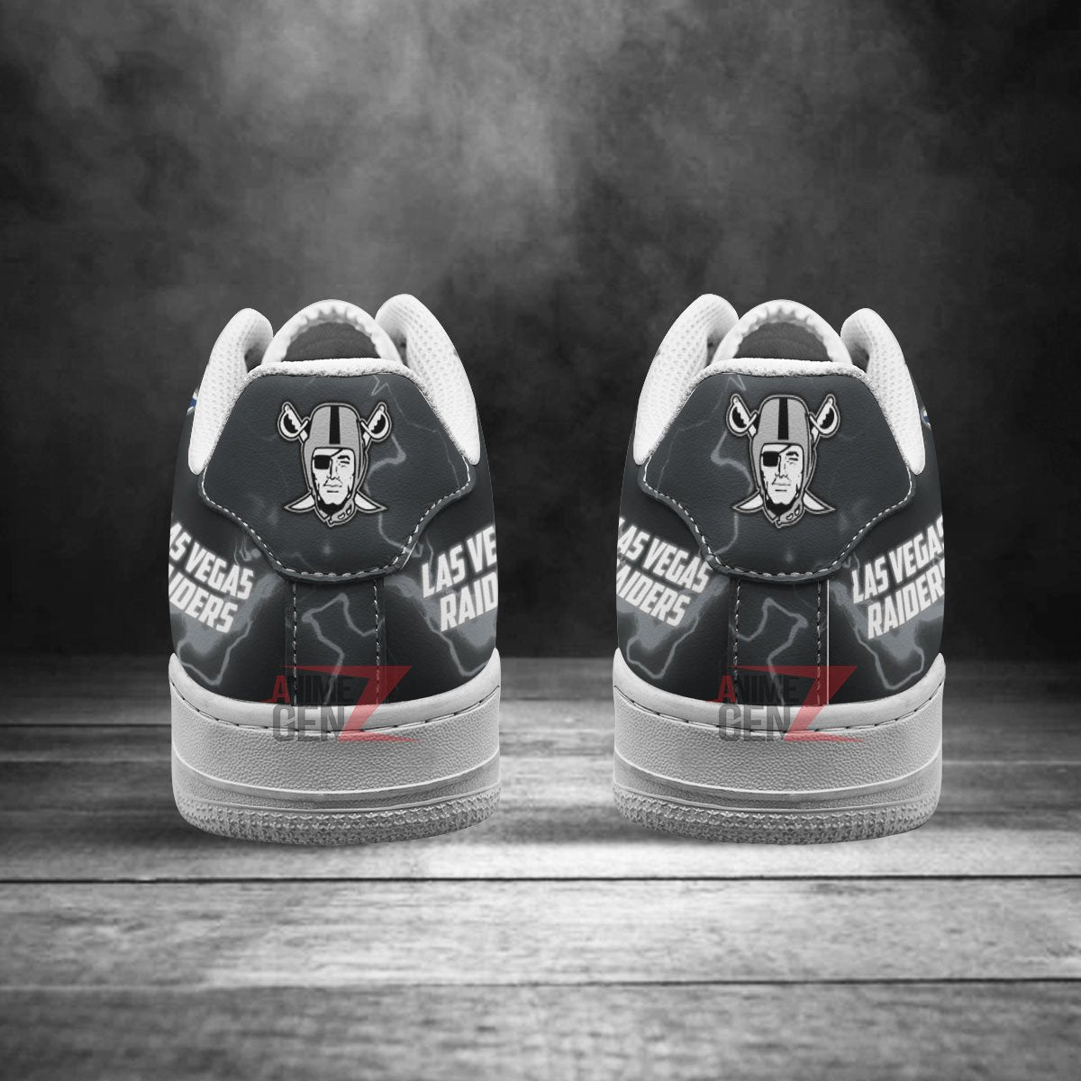 Las Vegas Raiders Air Sneakers Mascot Thunder Style Custom NFL Sport Shoes